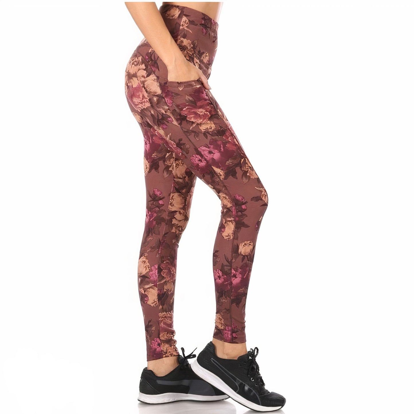 3-Pack: Women's Printed Active Leggings with Pockets