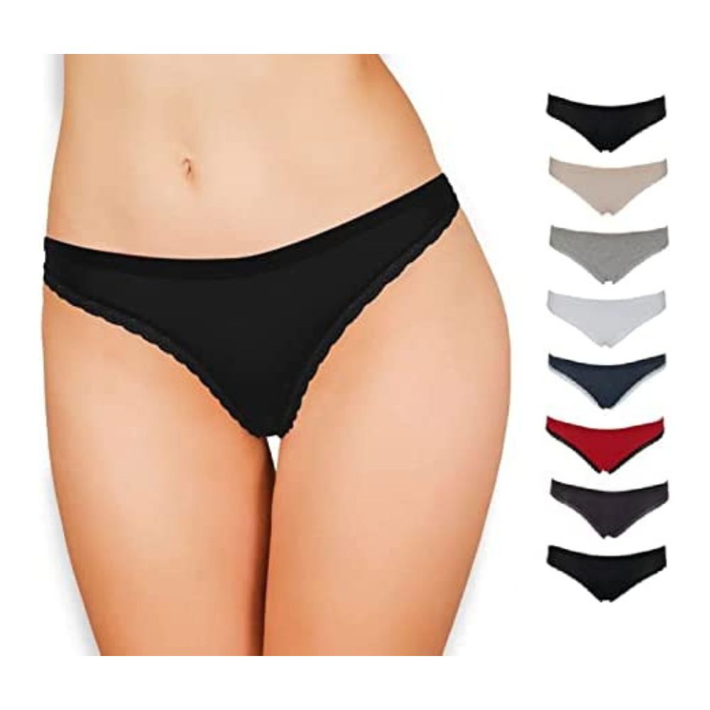 {8-Pack} Cotton Blend Bikini Underwear