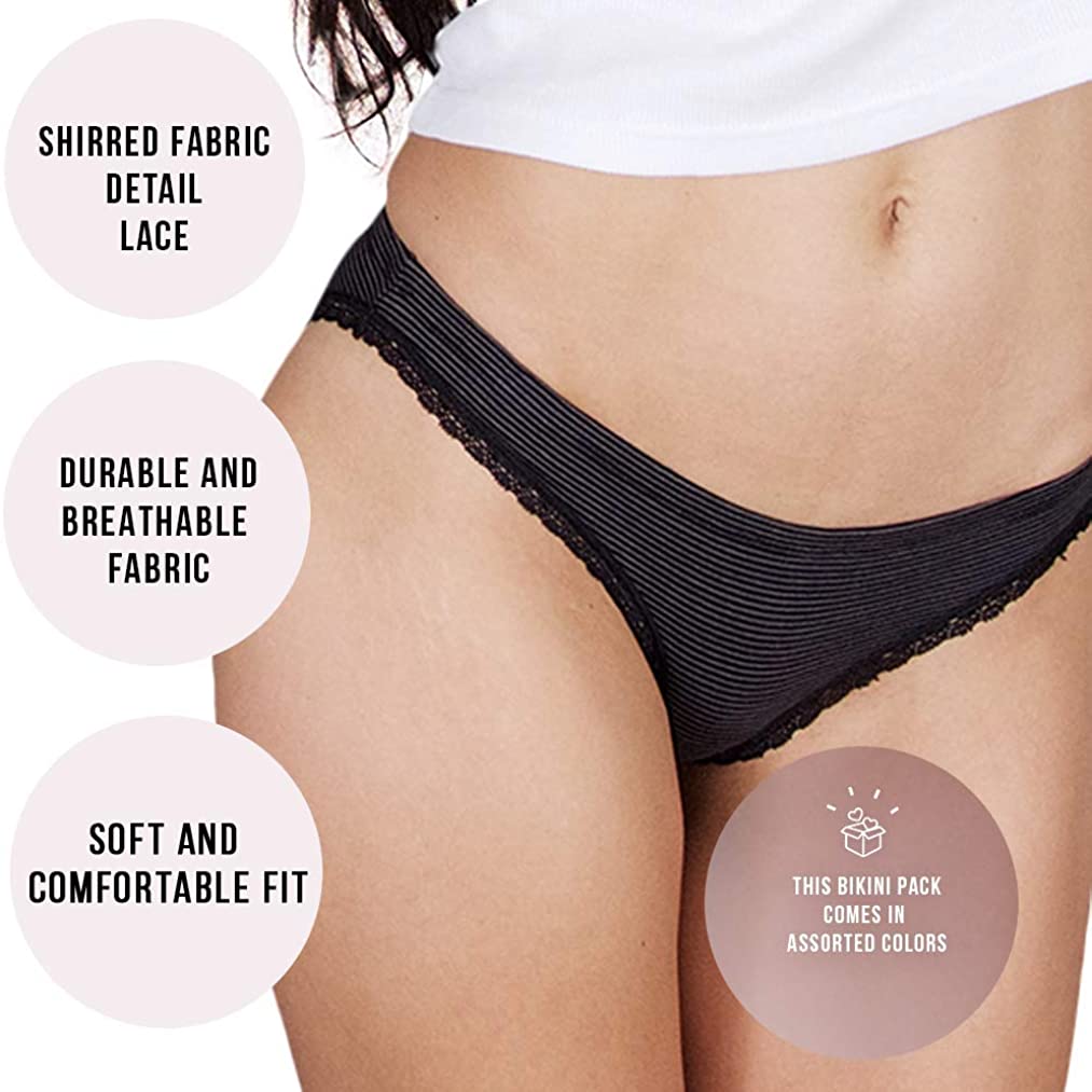 {8-Pack} Cotton Blend Bikini Underwear