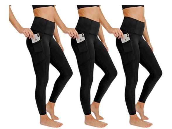 {3-Pack} Women's Tummy Control Leggings