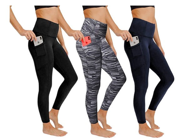 {3-Pack} Women's Tummy Control Leggings