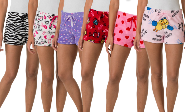 5-Pack: Women's Soft & Cozy Lounge Plush Shorts