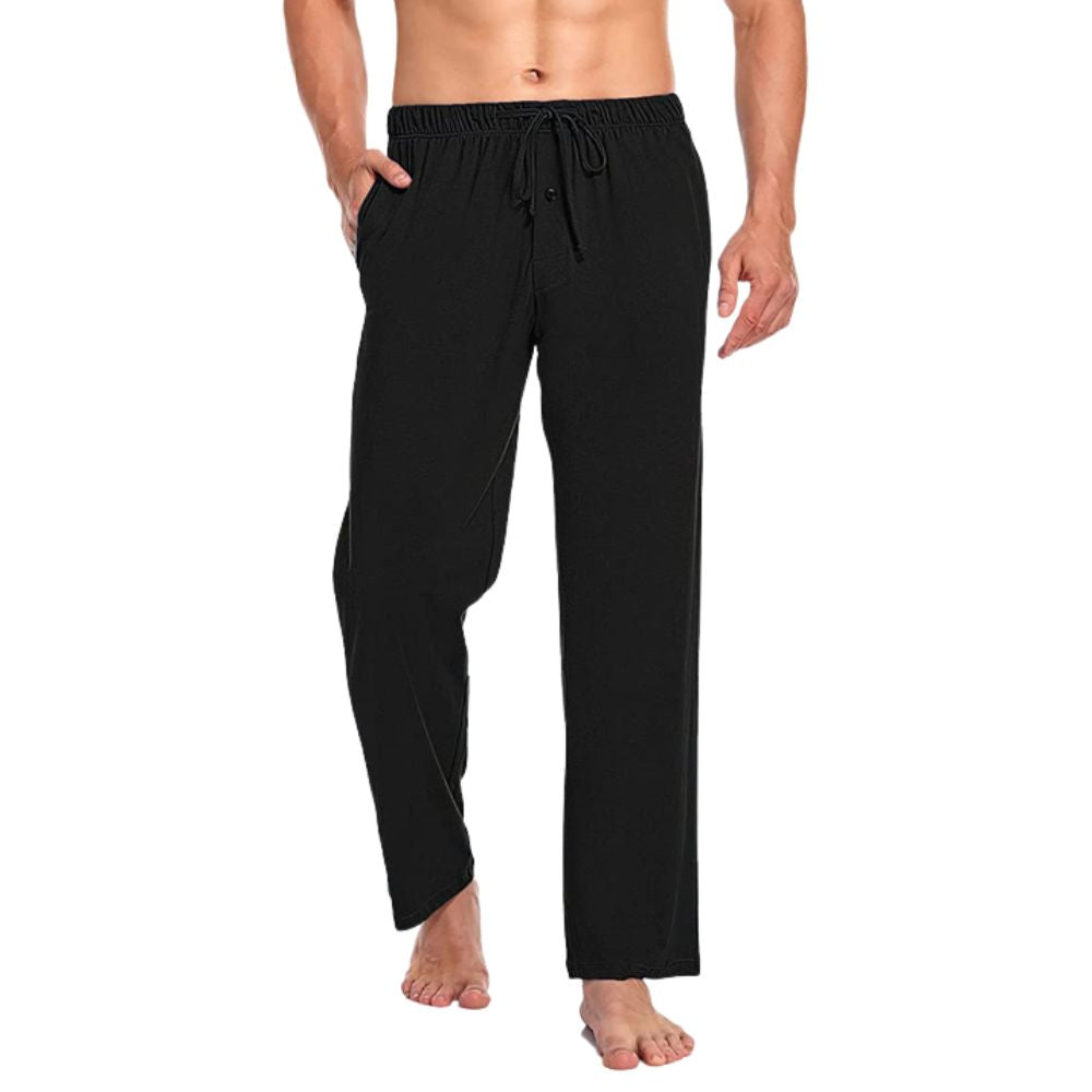 (4-Pack) Men's Cotton Lounge Pajama Pants with Pockets