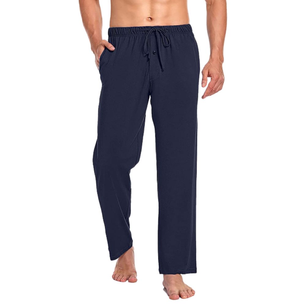 (4-Pack) Men's Cotton Lounge Pajama Pants with Pockets
