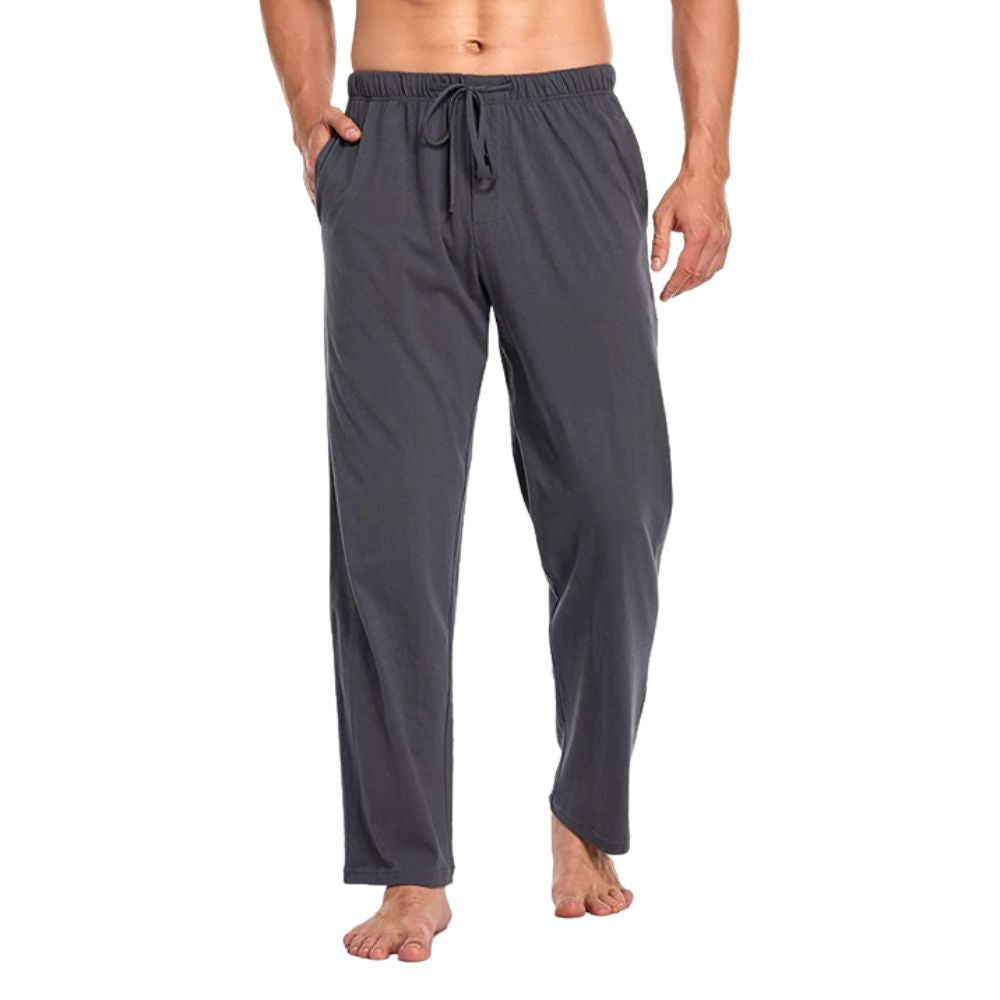 (4-Pack) Men's Cotton Lounge Pajama Pants with Pockets