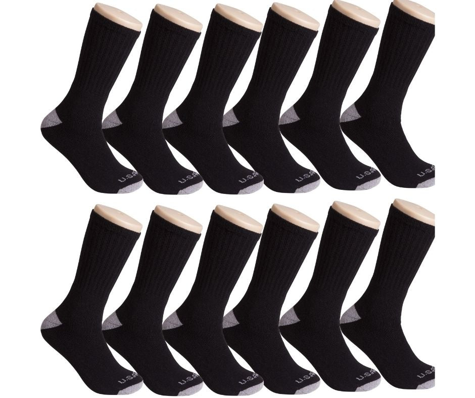 (12-Pairs) U.S. ARMY Tri-Blend Crew, Quarter, or No Show Socks