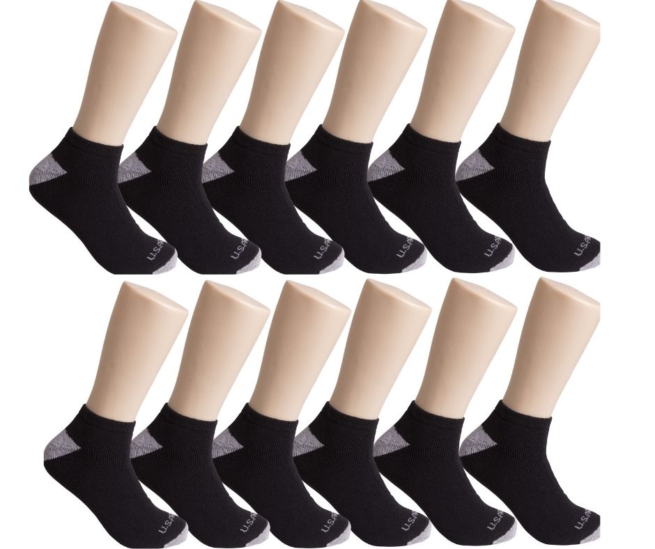 (12-Pairs) U.S. ARMY Tri-Blend Crew, Quarter, or No Show Socks