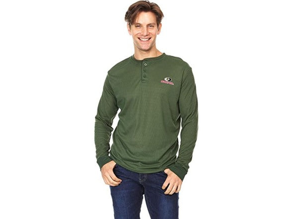 Mossy Oak Men's Waffle Thermal Henley T-Shirt