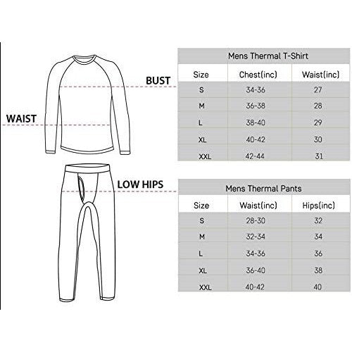 (4-Piece) Men's Long Sleeve Fleece Thermal Sets