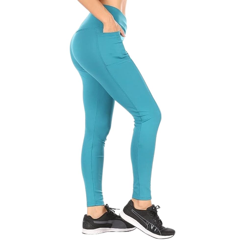 Women's High-Waist Active Leggings with Pockets (4-Pack)