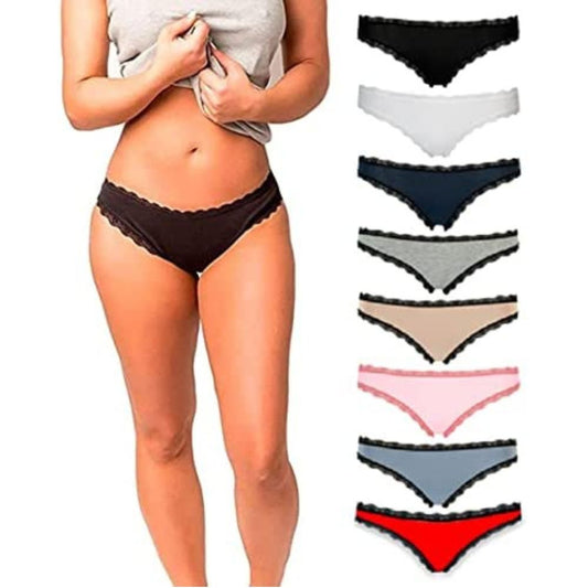 {8-Pack} Cotton Blend Bikini Underwear