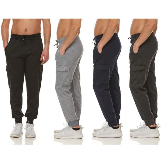 Men's Jogger Pants with Cargo Pockets (3-Pack)