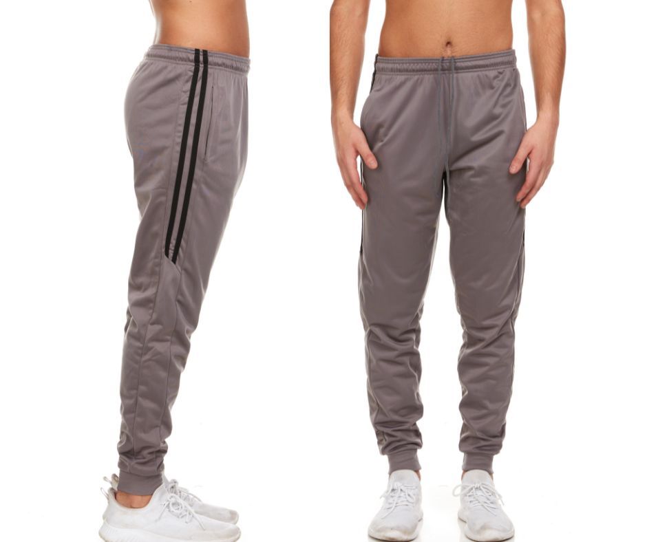 Men's Fleece Active Tricot Joggers with Pockets (3-Pack)