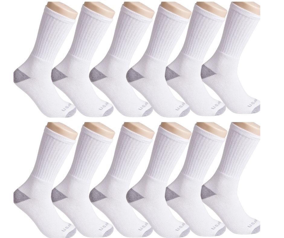 (12-Pairs) U.S. ARMY Tri-Blend Crew, Quarter, or No Show Socks