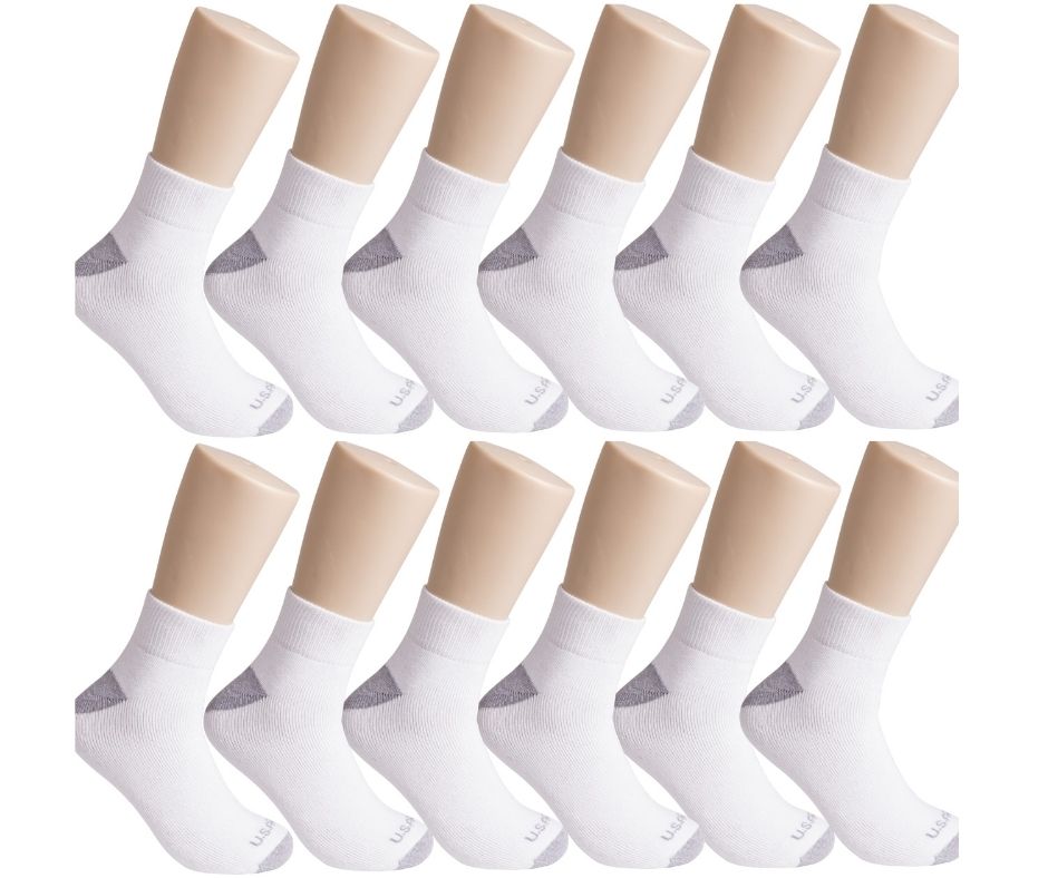 (12-Pairs) U.S. ARMY Tri-Blend Crew, Quarter, or No Show Socks