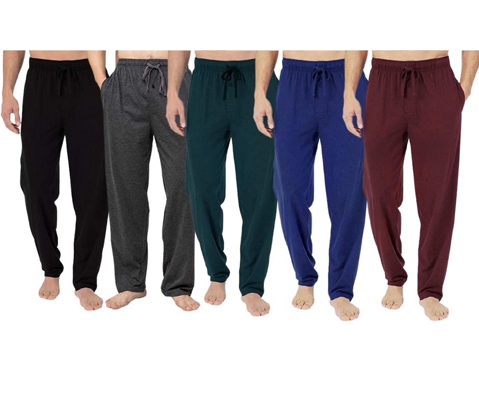 (3-Pack) Men's Cotton Lounge Pajama Pants with Pockets