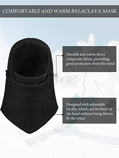 3-Pack: Unisex Fleece Balaclava Winter Hat Mask