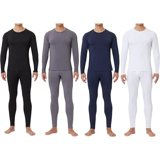 Men's Thermal Underwear Base Layer Top and Bottom Set (2-Sets)