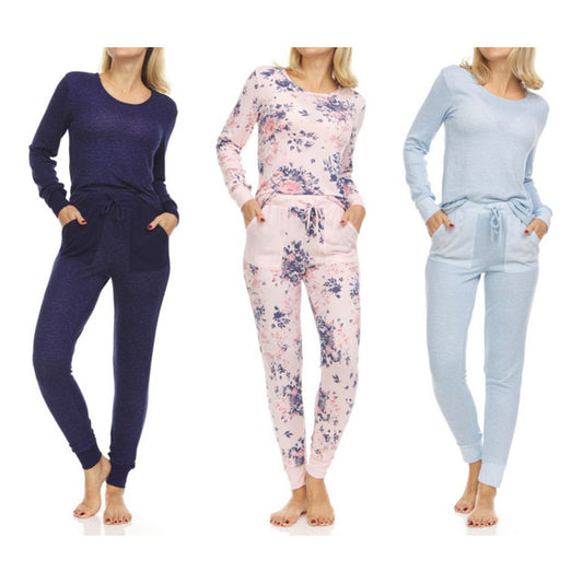 {4-Piece} Women's Ultra-Soft Long Sleeve Pajama Sets